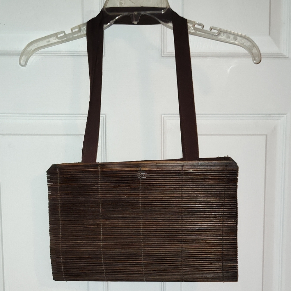 Brown Bamboo  Shoulder Bag